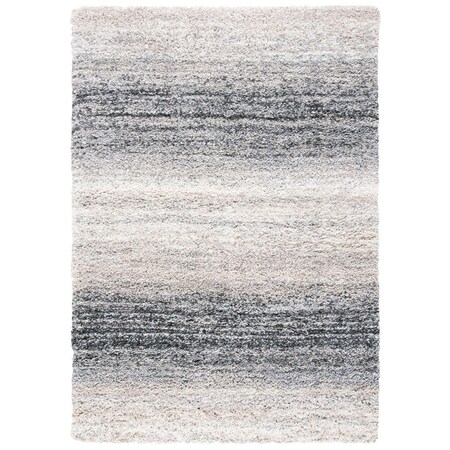Safavieh Fontana Shag 800 Power Loomed Rectangle Area Rug; Ivory & Grey - 4 x 6 ft. FNT852A-4